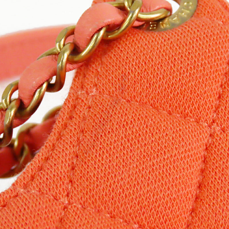 Small Quilted Jersey Wavy CC Hobo - Image 10