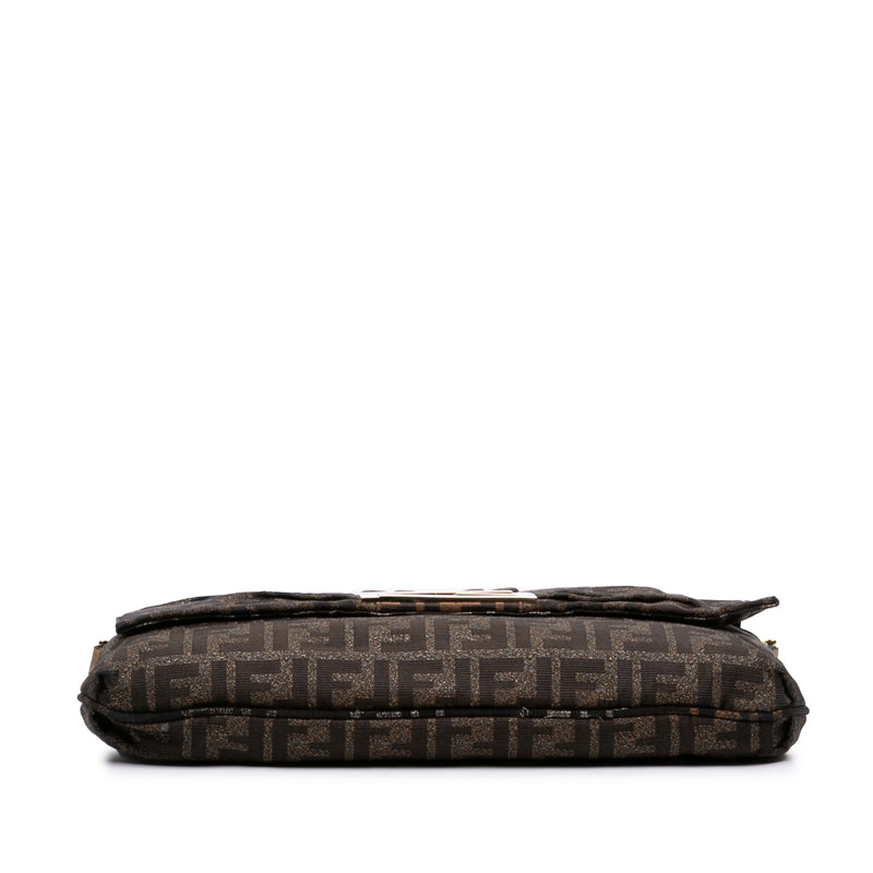 Large Zucca Canvas Glitter Mia Flap Shoulder Bag - Image 3