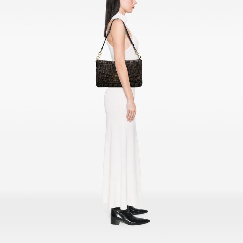 Large Zucca Canvas Glitter Mia Flap Shoulder Bag - Image 6