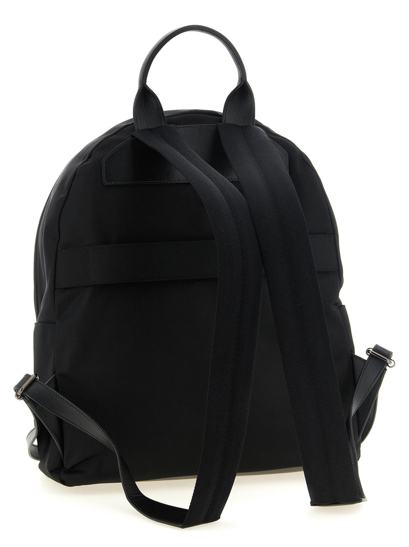 Kiton Technical Canvas Backpack — Black