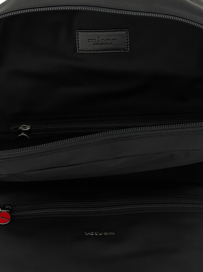 Kiton Technical Canvas Backpack — Black