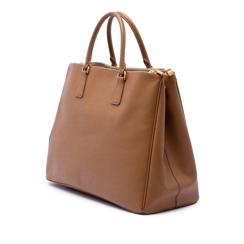 Extra Large Saffiano Lux Galleria Double Zip Tote - Image 2