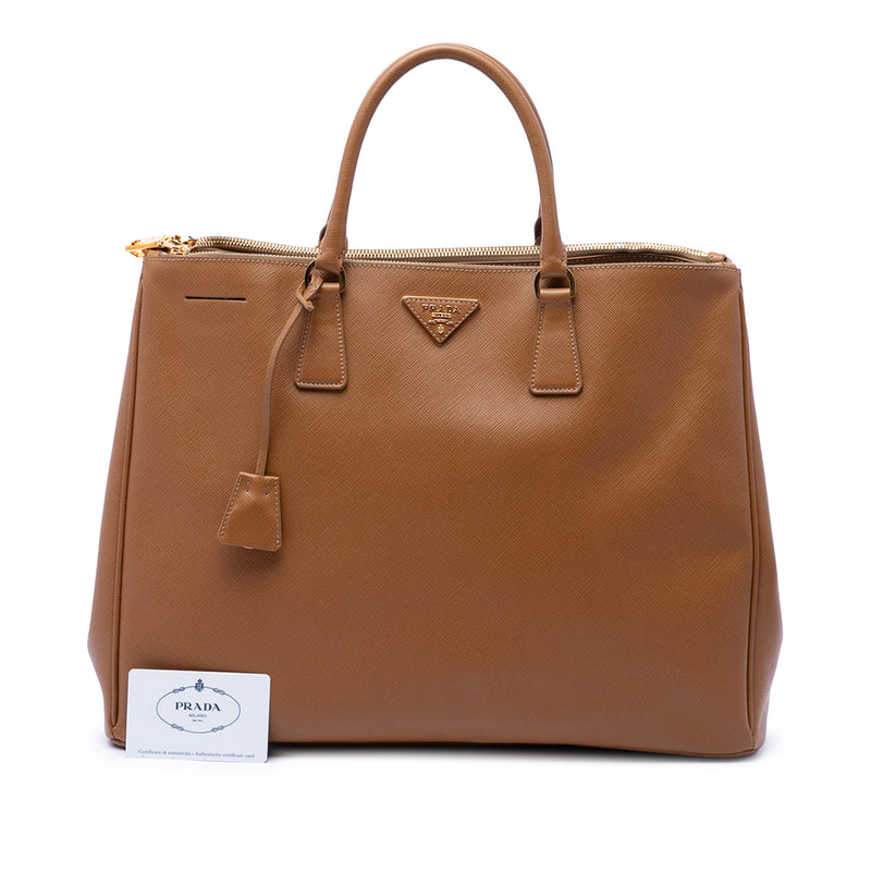 Extra Large Saffiano Lux Galleria Double Zip Tote - Image 7