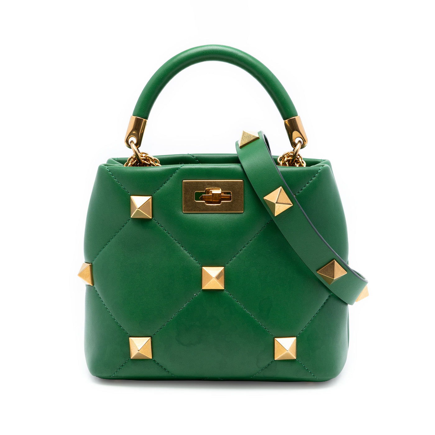 Small Nappa Roman Stud The Handle Bag - Image 1