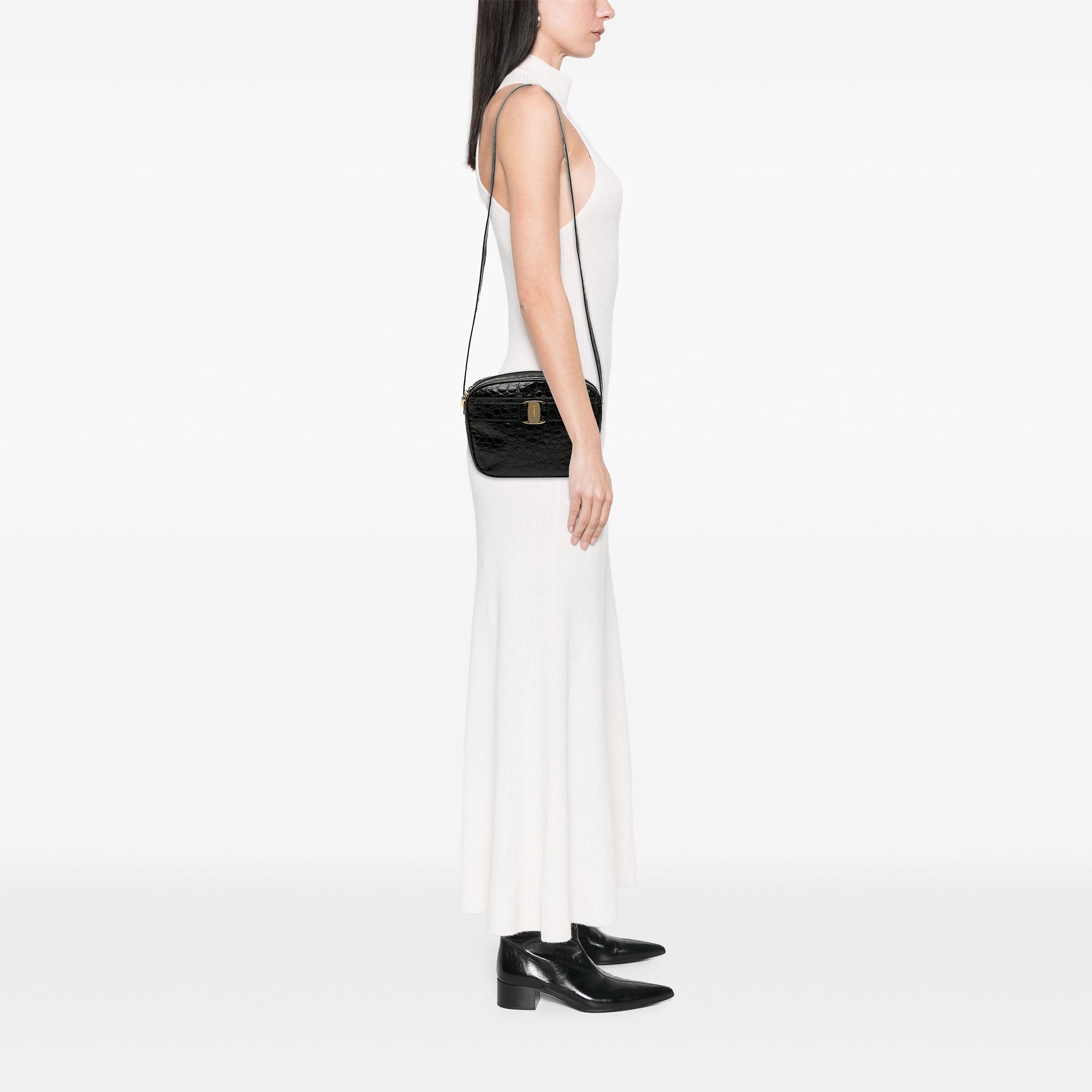 Croc Embossed Leather Vara Crossbody - Image 6