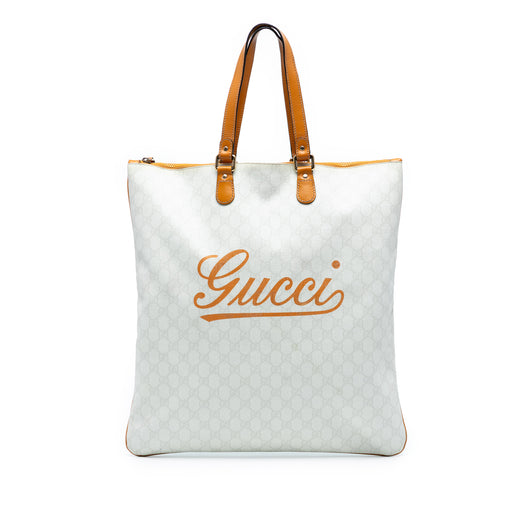 GG Supreme Heritage Logo Flat Zip Tote - Image 1