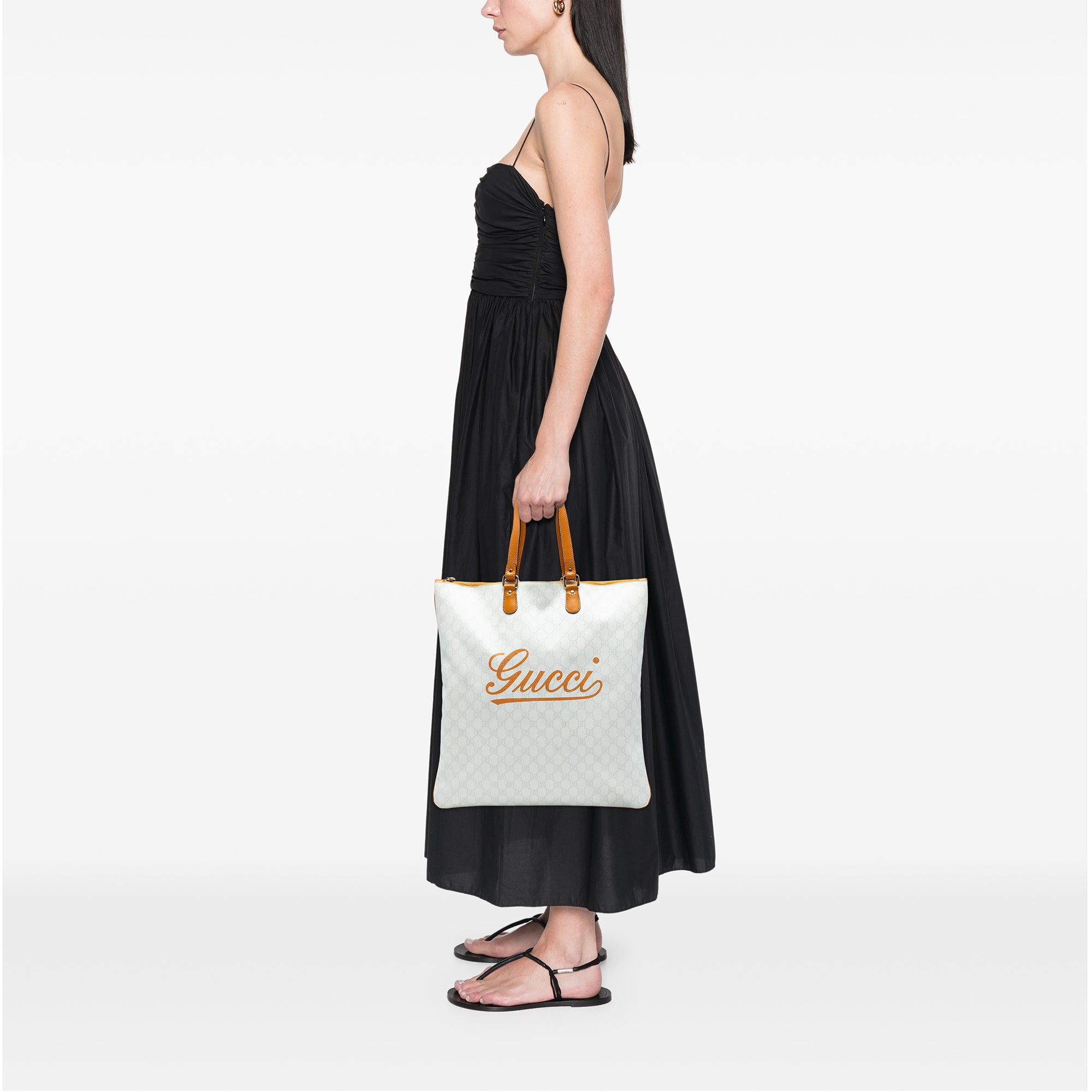 GG Supreme Heritage Logo Flat Zip Tote - Image 7