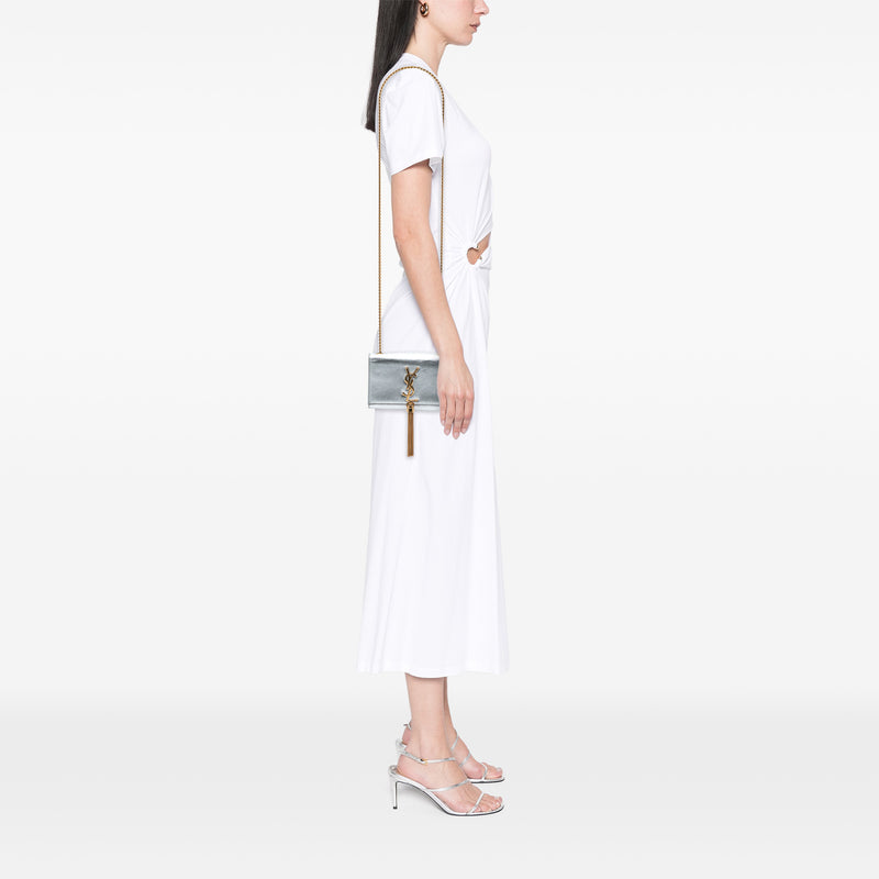 Small Metallic Calfskin Monogram Kate Tassel Crossbody - Image 7