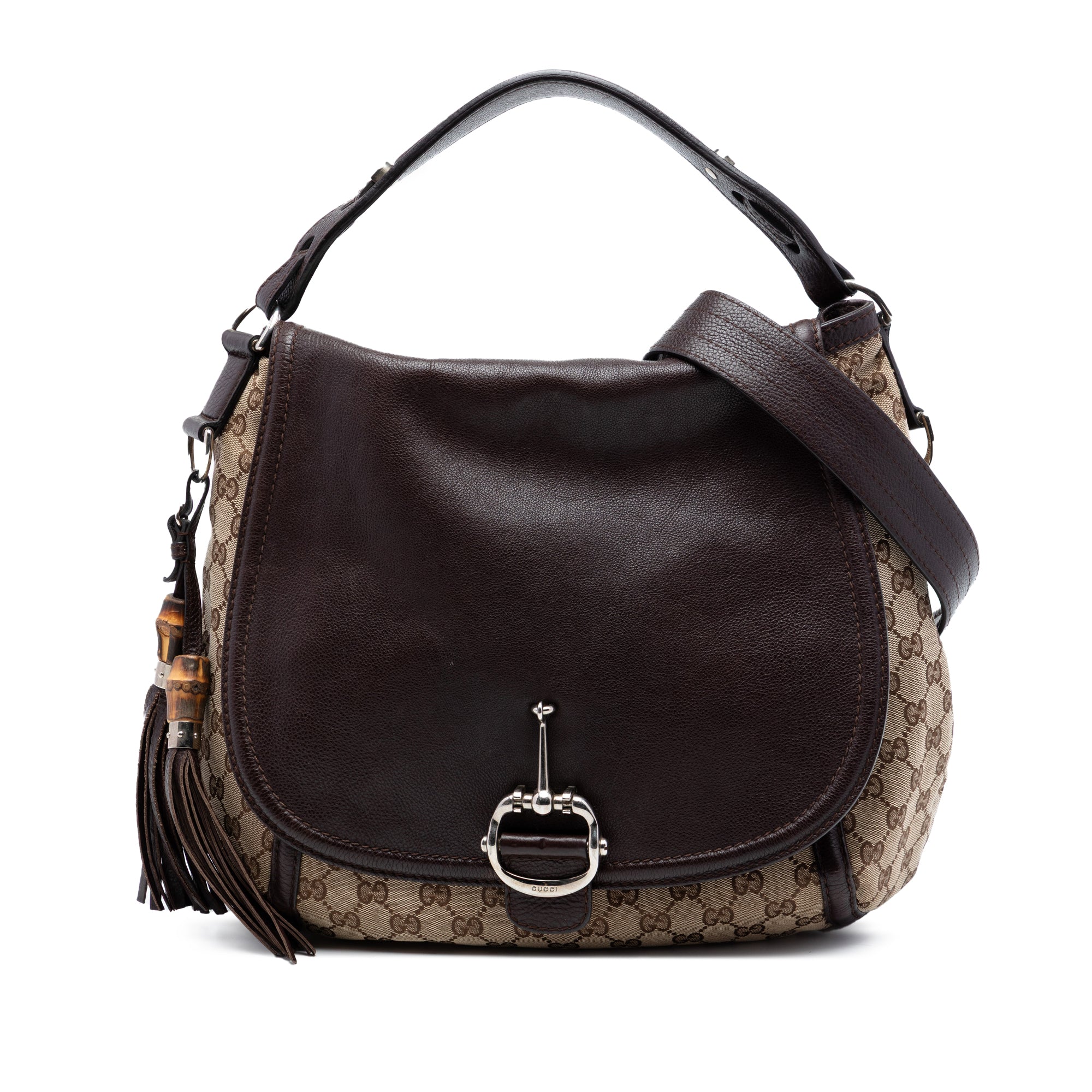 Large GG Canvas Techno Horsebit Satchel - Image 1