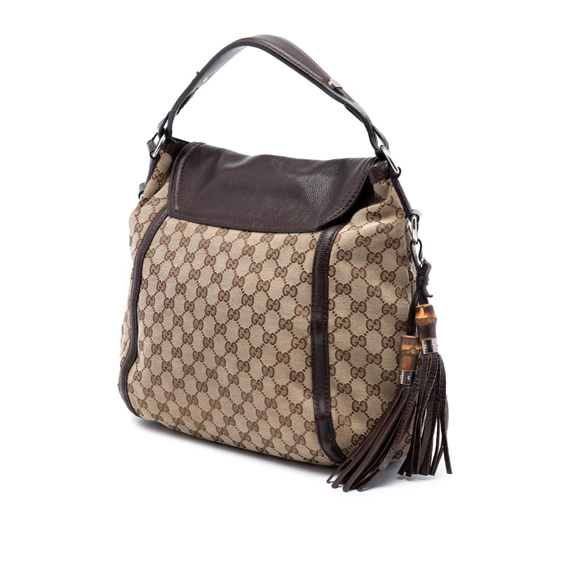 Large GG Canvas Techno Horsebit Satchel - Image 2