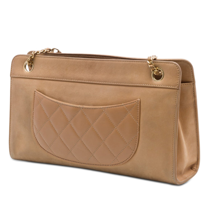 CC Quilted Lambskin Front Pocket Shoulder Bag - Image 2