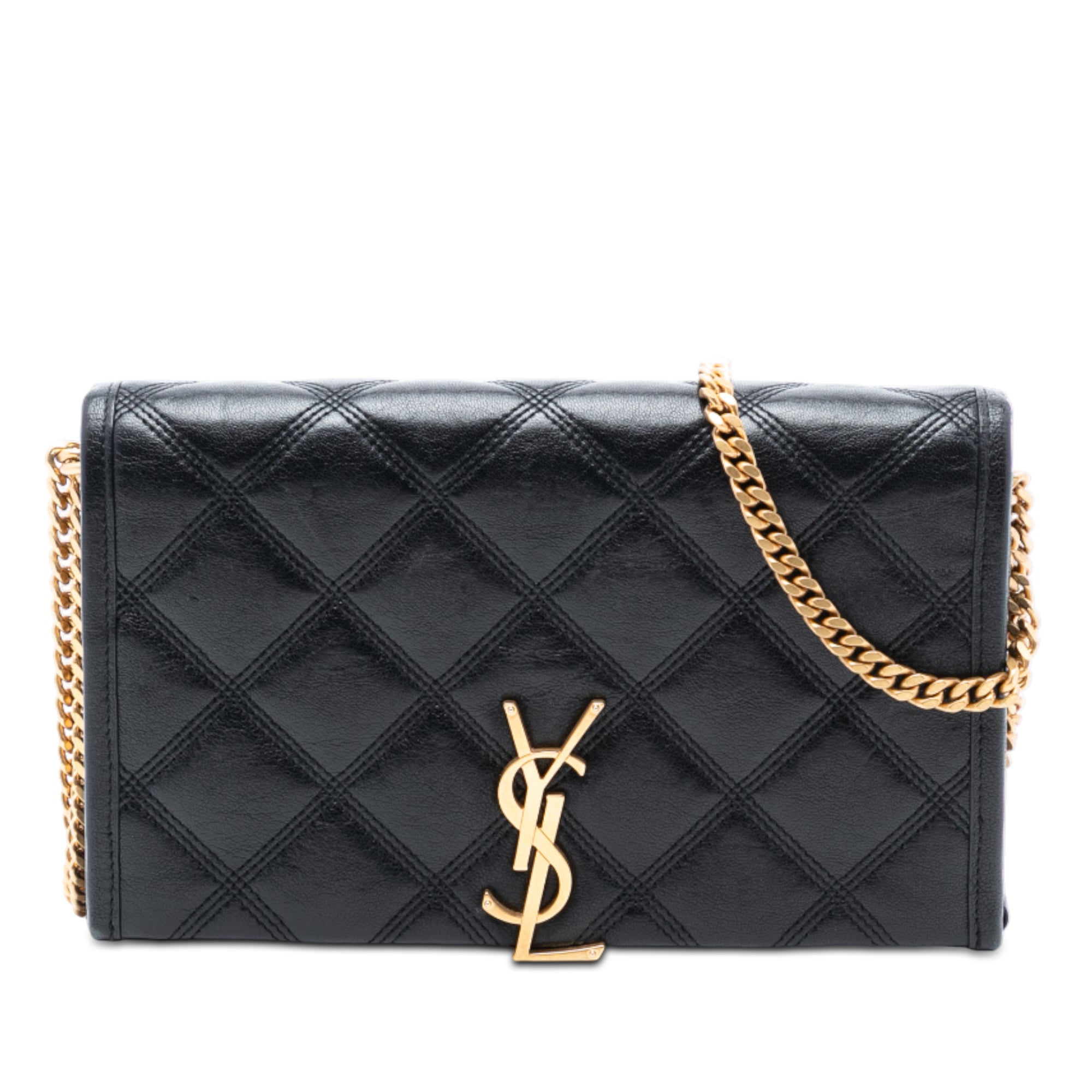 Quilted Diamond Lambskin Becky Wallet on Chain - Image 1