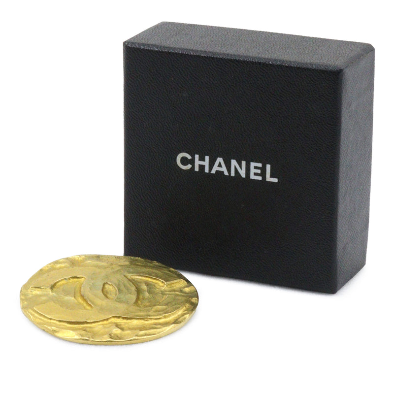 CC Gold Plated Medallion Brooch - Image 6