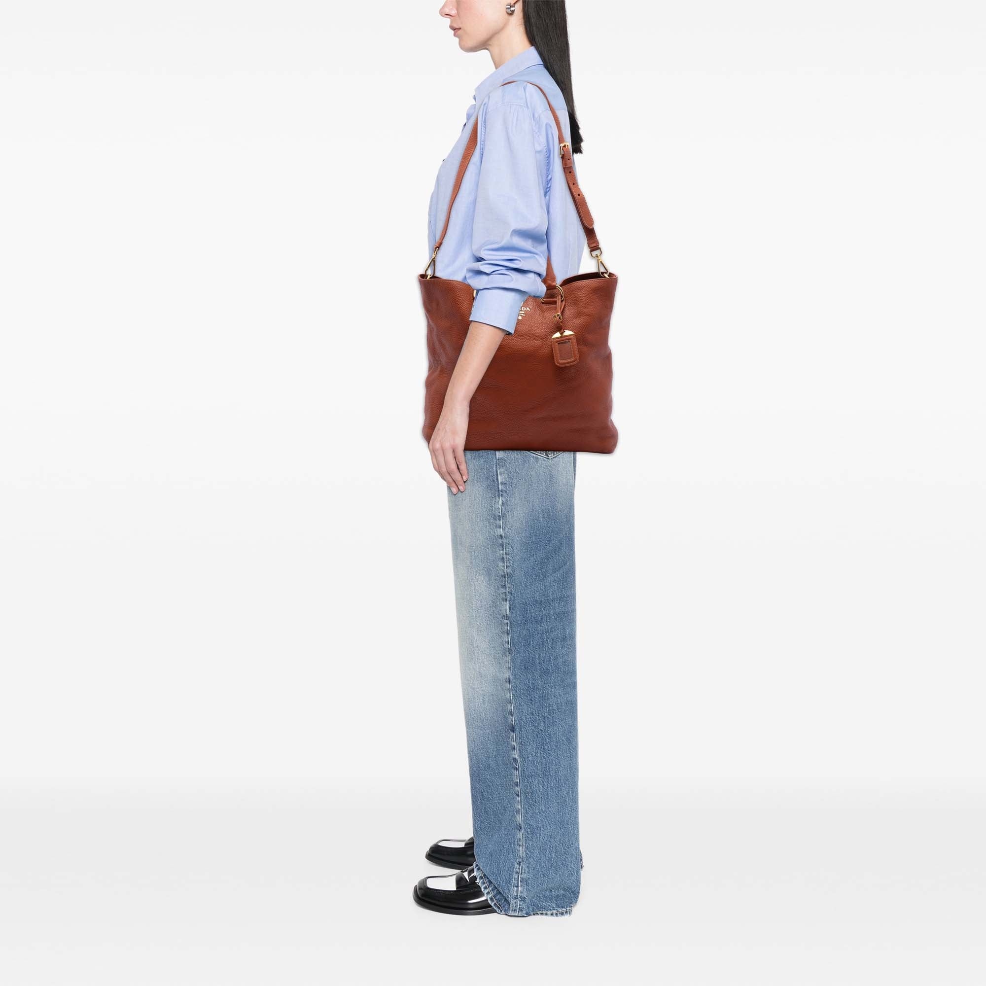 Vitello Daino Open Convertible Tote - Image 7