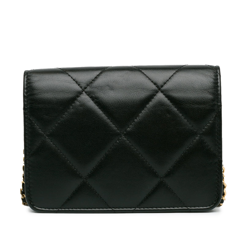 Quilted Calfskin Strass Clutch With Chain Flap - Image 3