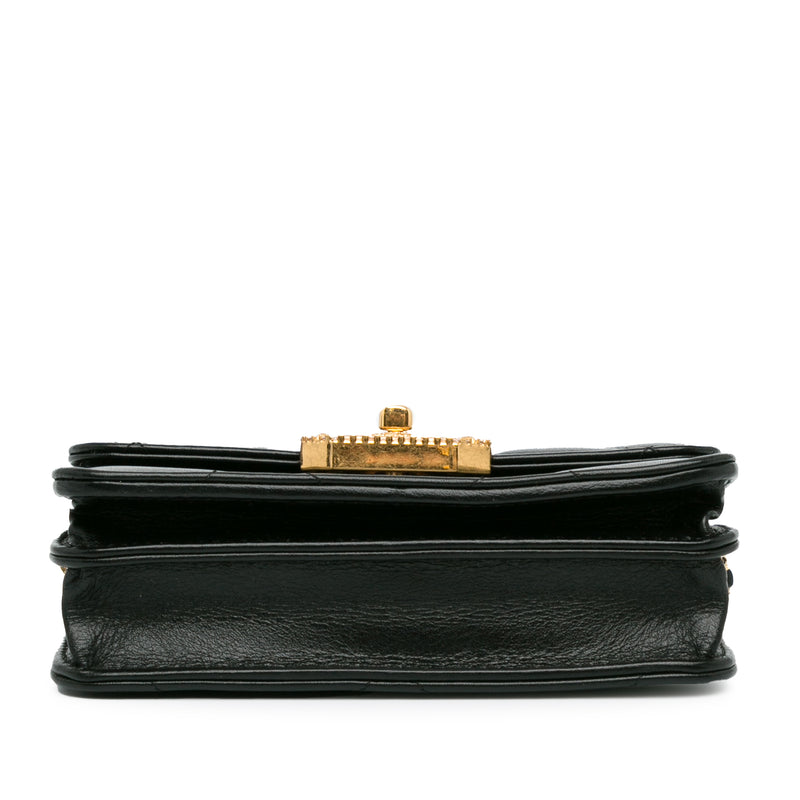 Quilted Calfskin Strass Clutch With Chain Flap - Image 4