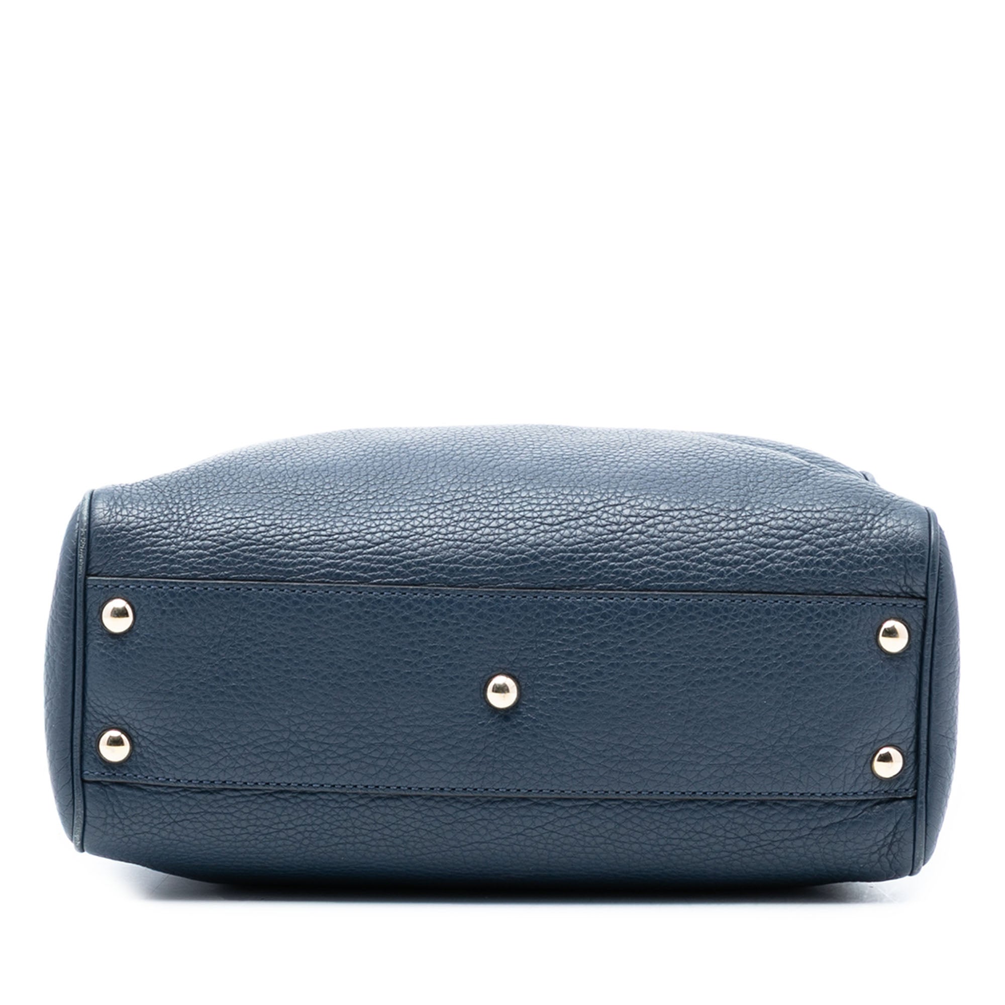 Small Calfskin Bamboo Shopper Satchel - Image 3