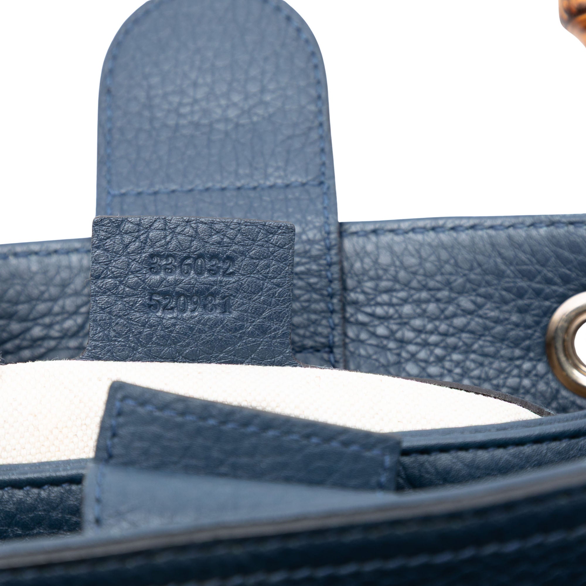 Small Calfskin Bamboo Shopper Satchel - Image 6