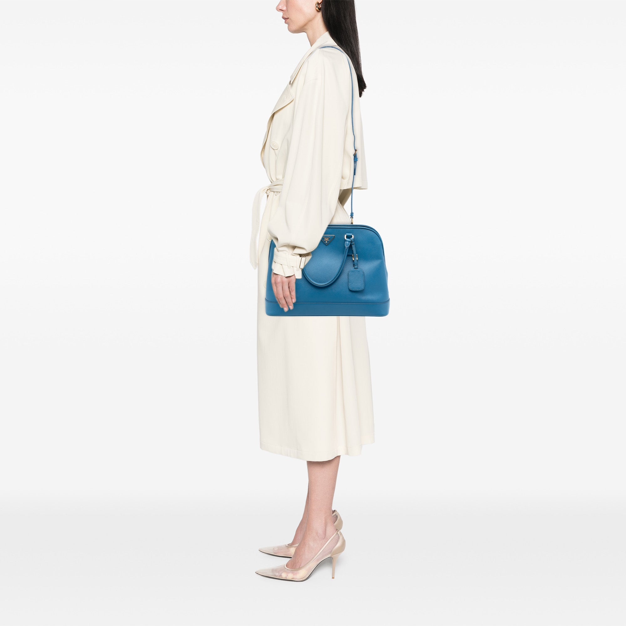 Large Saffiano Lux Open Promenade Satchel - Image 6