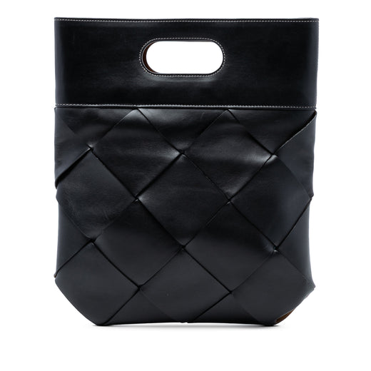 Small Leather Maxi Intrecciato Slip Tote - Image 1