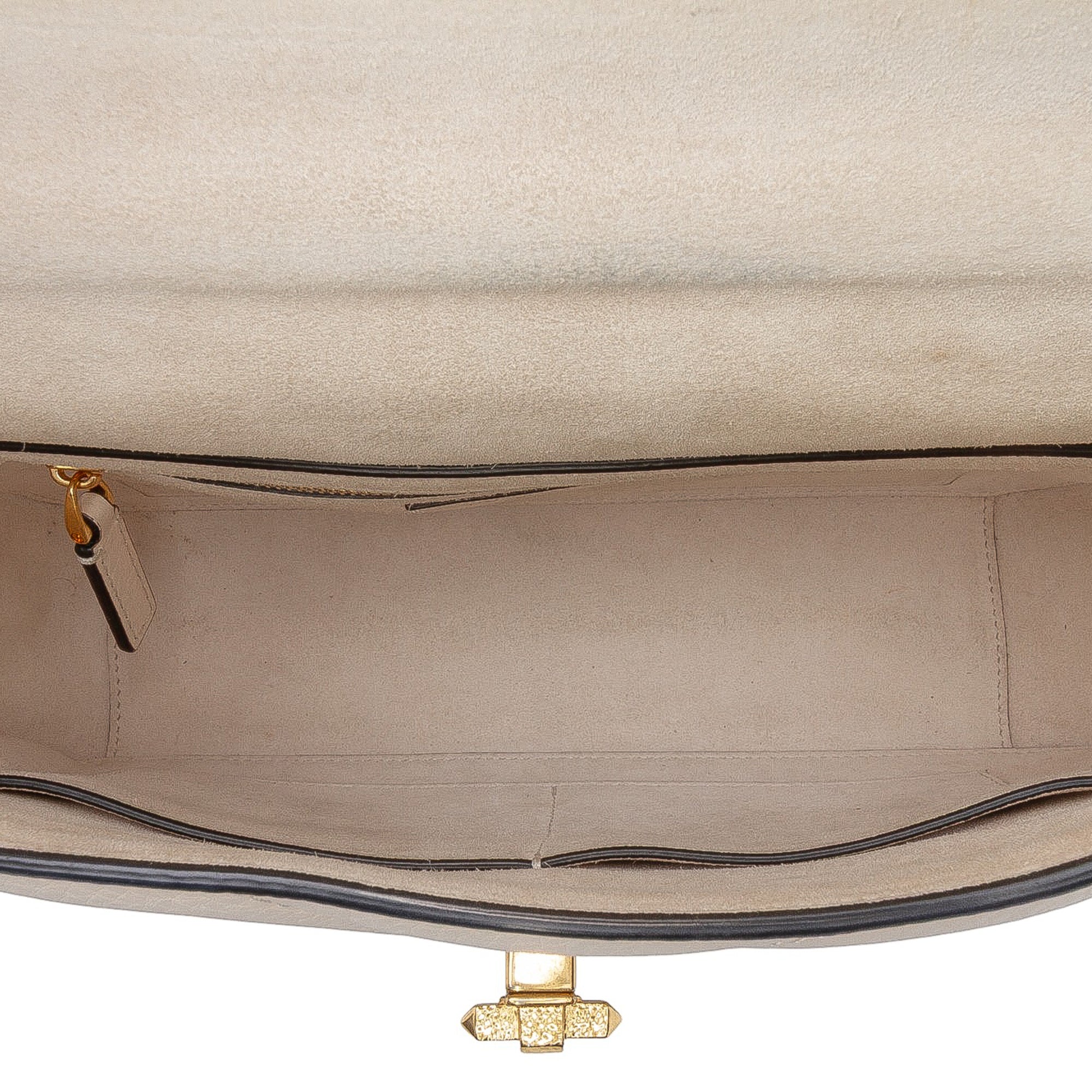 Large Grained Calfskin Roman Stud Satchel - Image 4