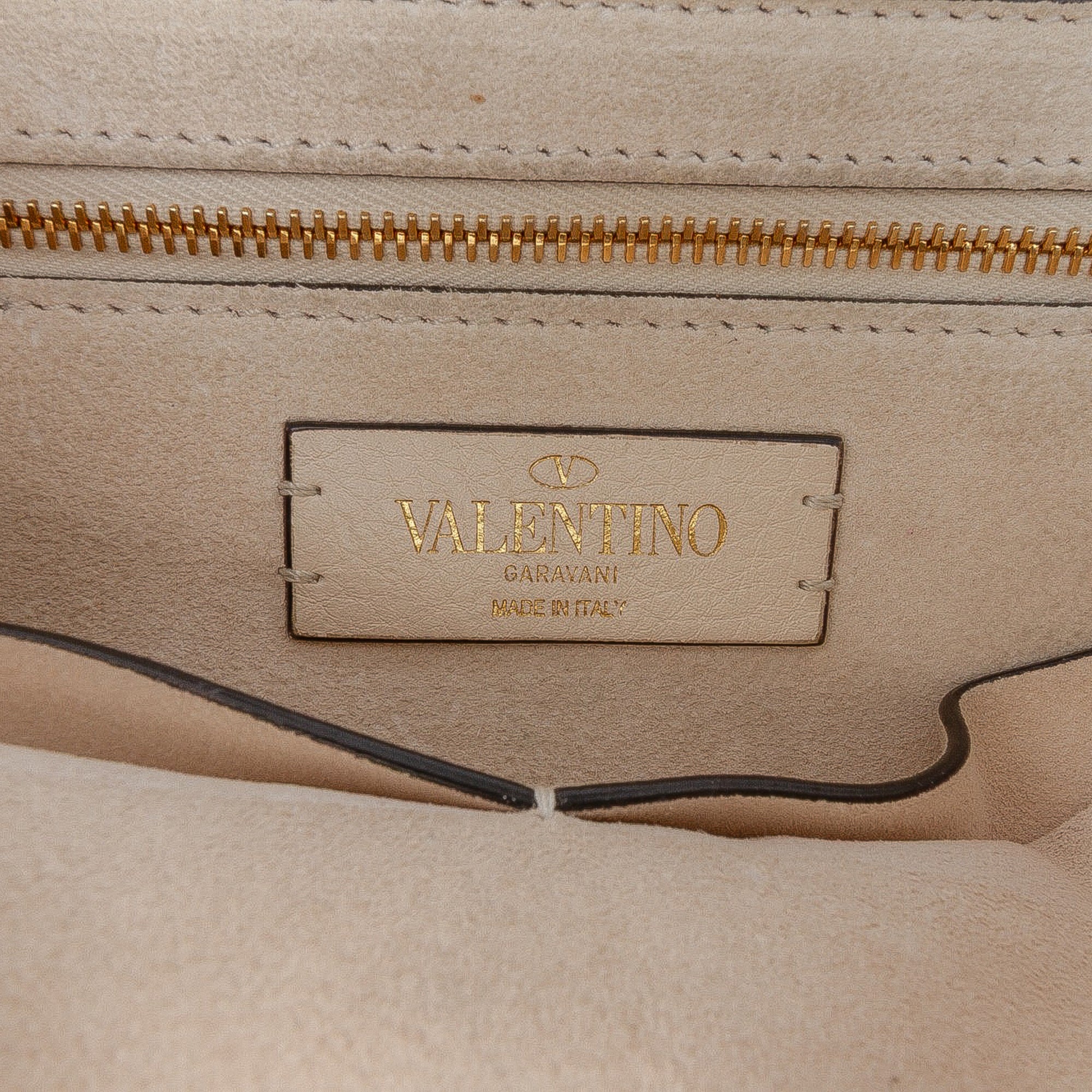 Large Grained Calfskin Roman Stud Satchel - Image 5