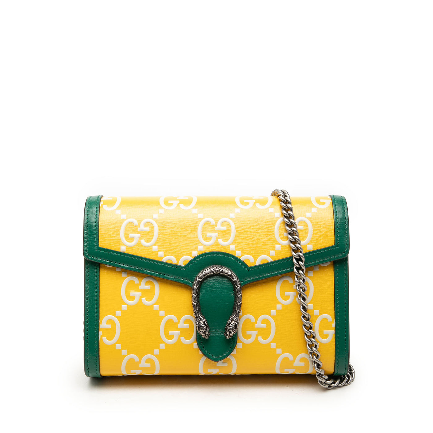 Bicolor GG Embossed Calfskin Dionysus Wallet on Chain - Image 1