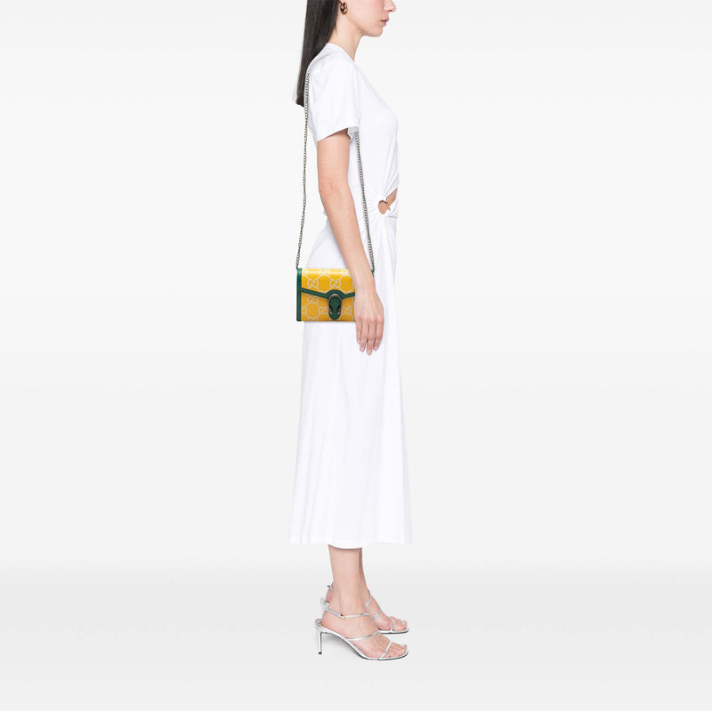 Bicolor GG Embossed Calfskin Dionysus Wallet on Chain - Image 6