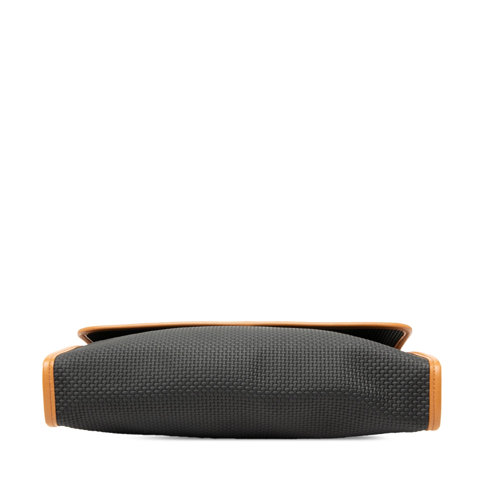 Leather Trimmed Coated Canvas Clutch - Image 3