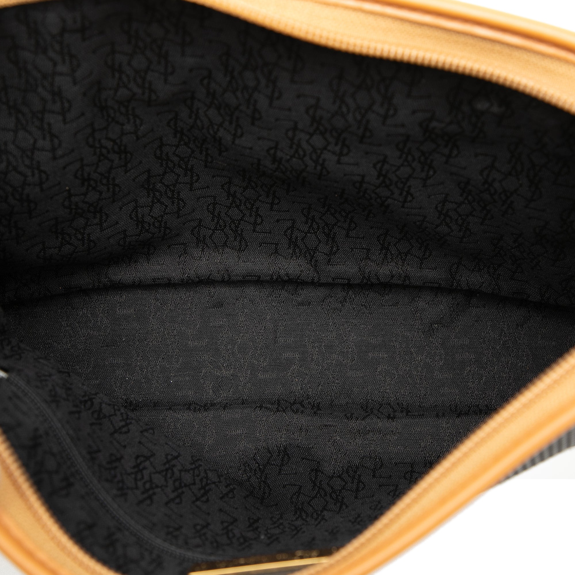 Leather Trimmed Coated Canvas Clutch - Image 4