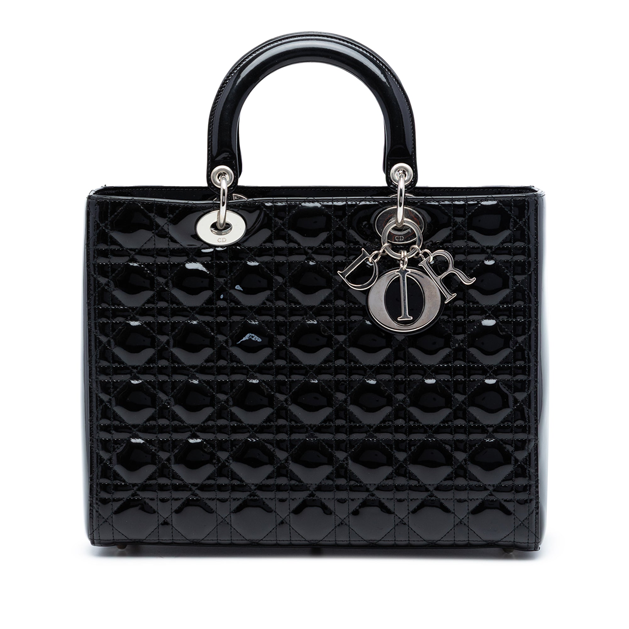 Large Patent Cannage Lady Dior - Image 1