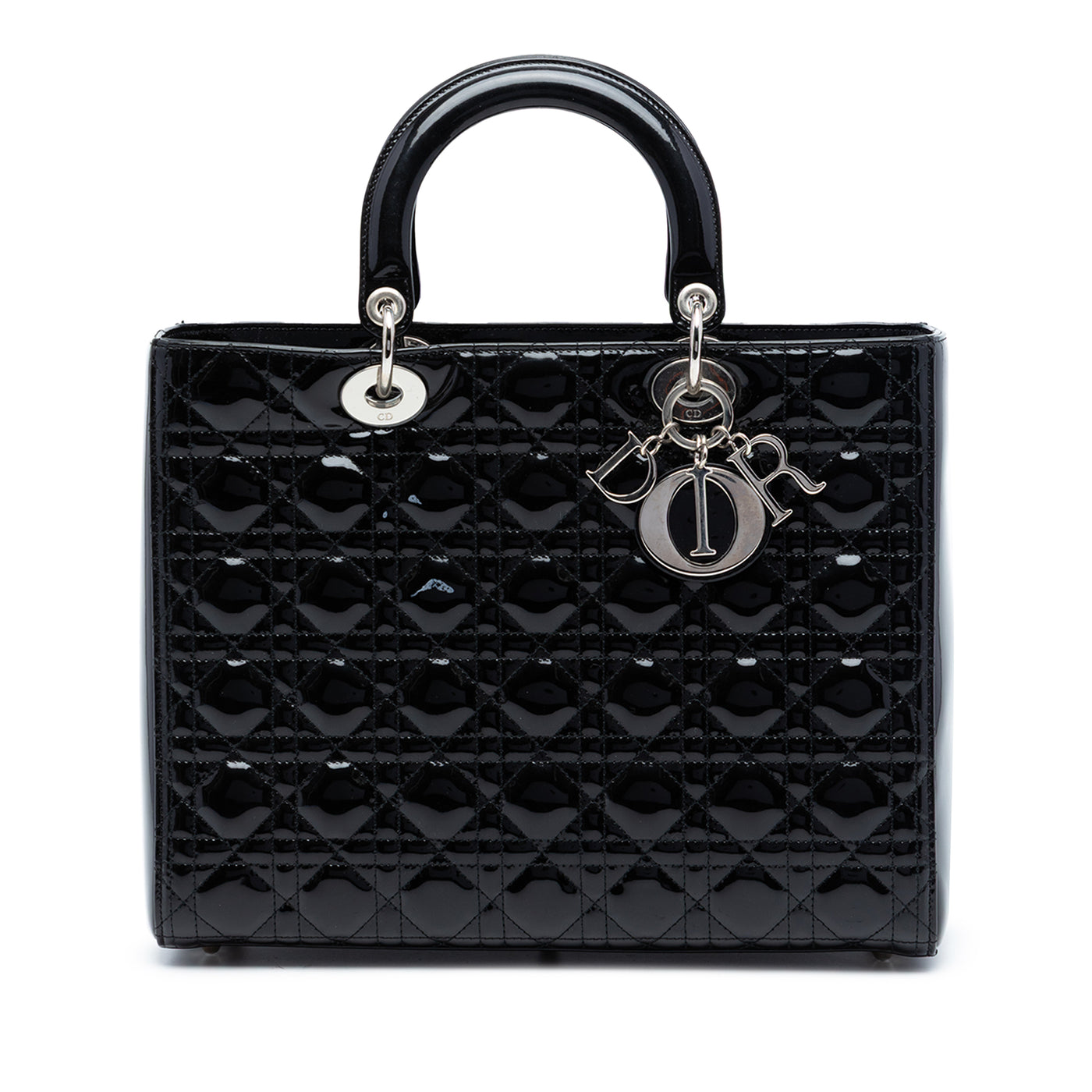 Large Patent Cannage Lady Dior - Image 1