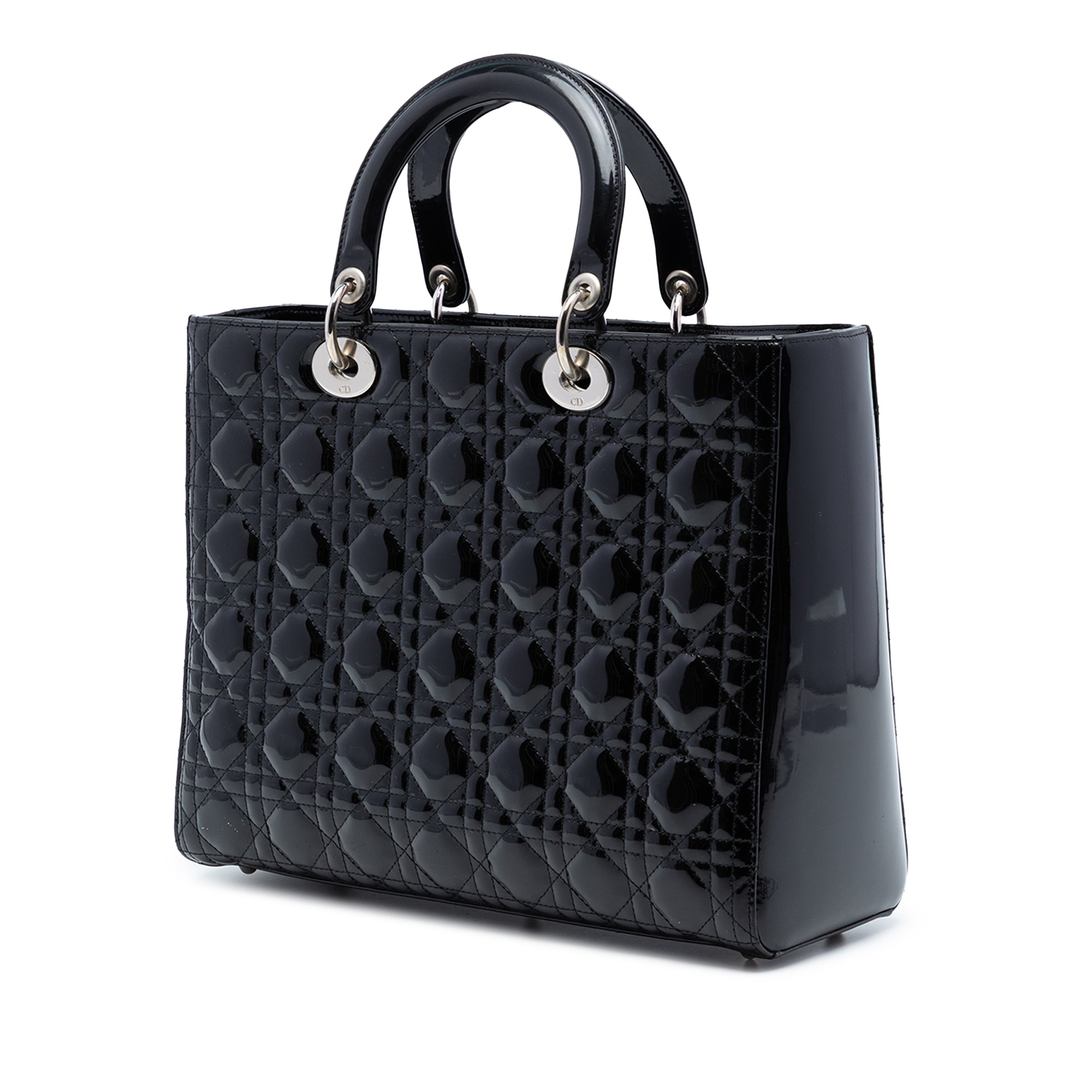Large Patent Cannage Lady Dior - Image 2