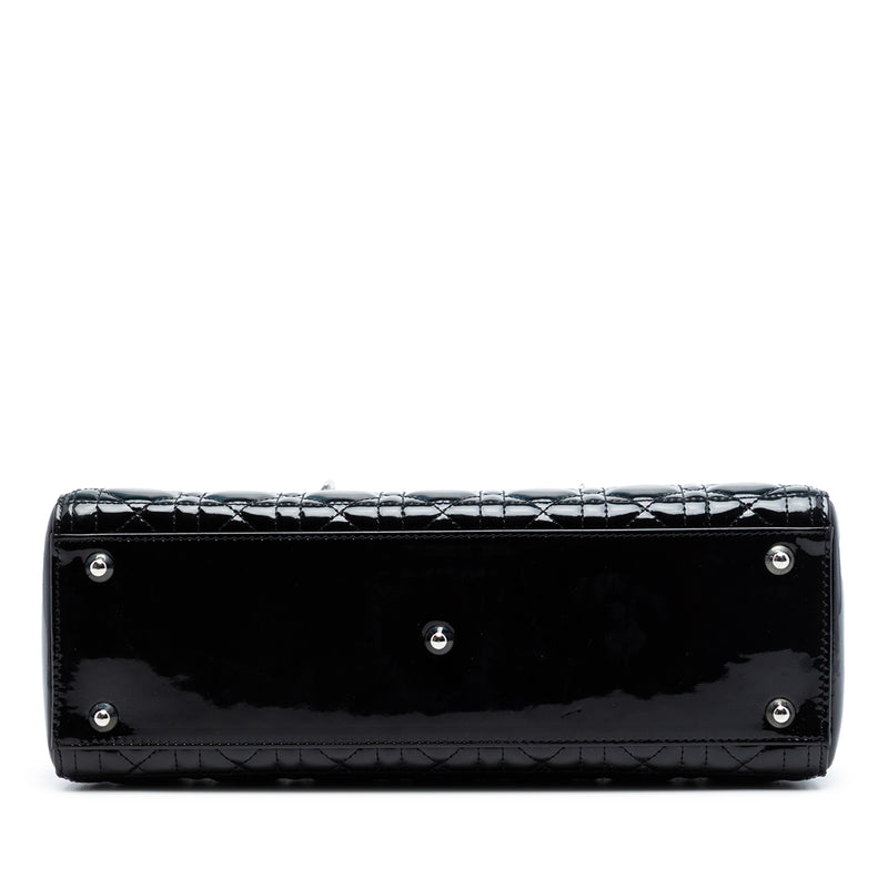 Large Patent Cannage Lady Dior - Image 3