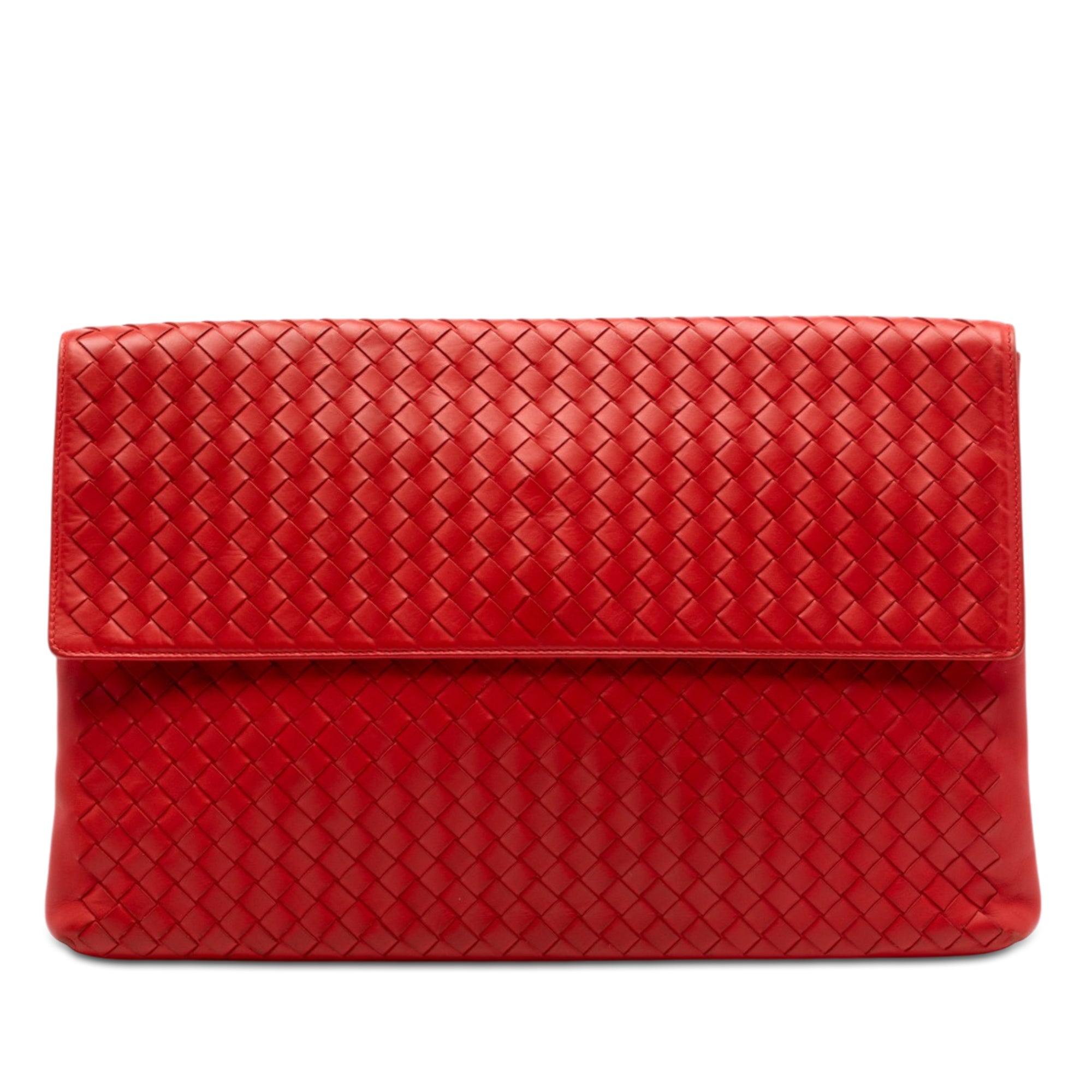 Nappa Intrecciato Portfolio Flap Clutch - Image 1