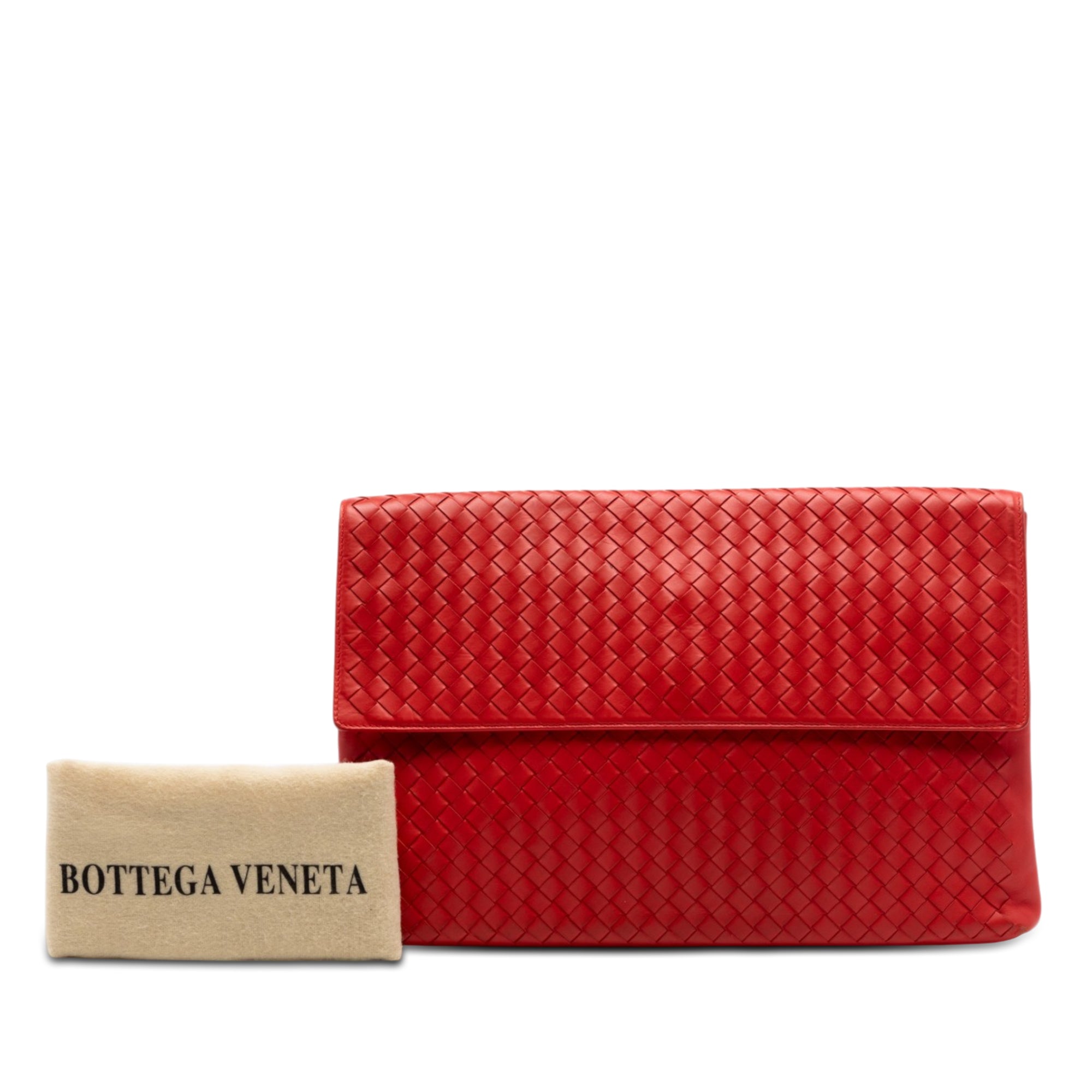 Nappa Intrecciato Portfolio Flap Clutch - Image 7