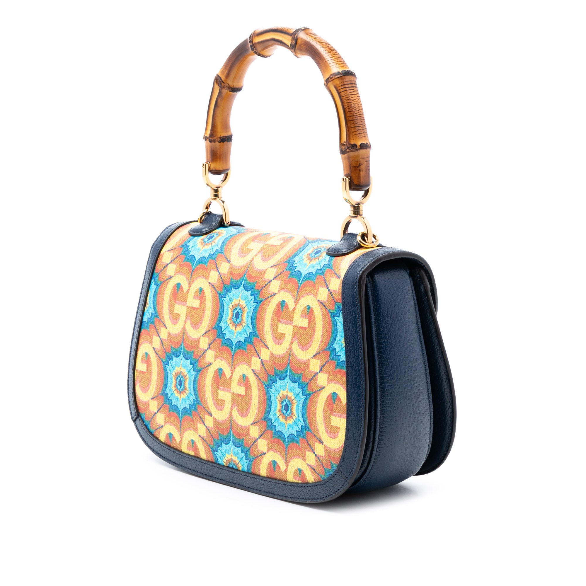 100th Anniversary Medium GG Coated Canvas Kaleidoscope 1947 Bamboo Top Handle Bag - Image 2