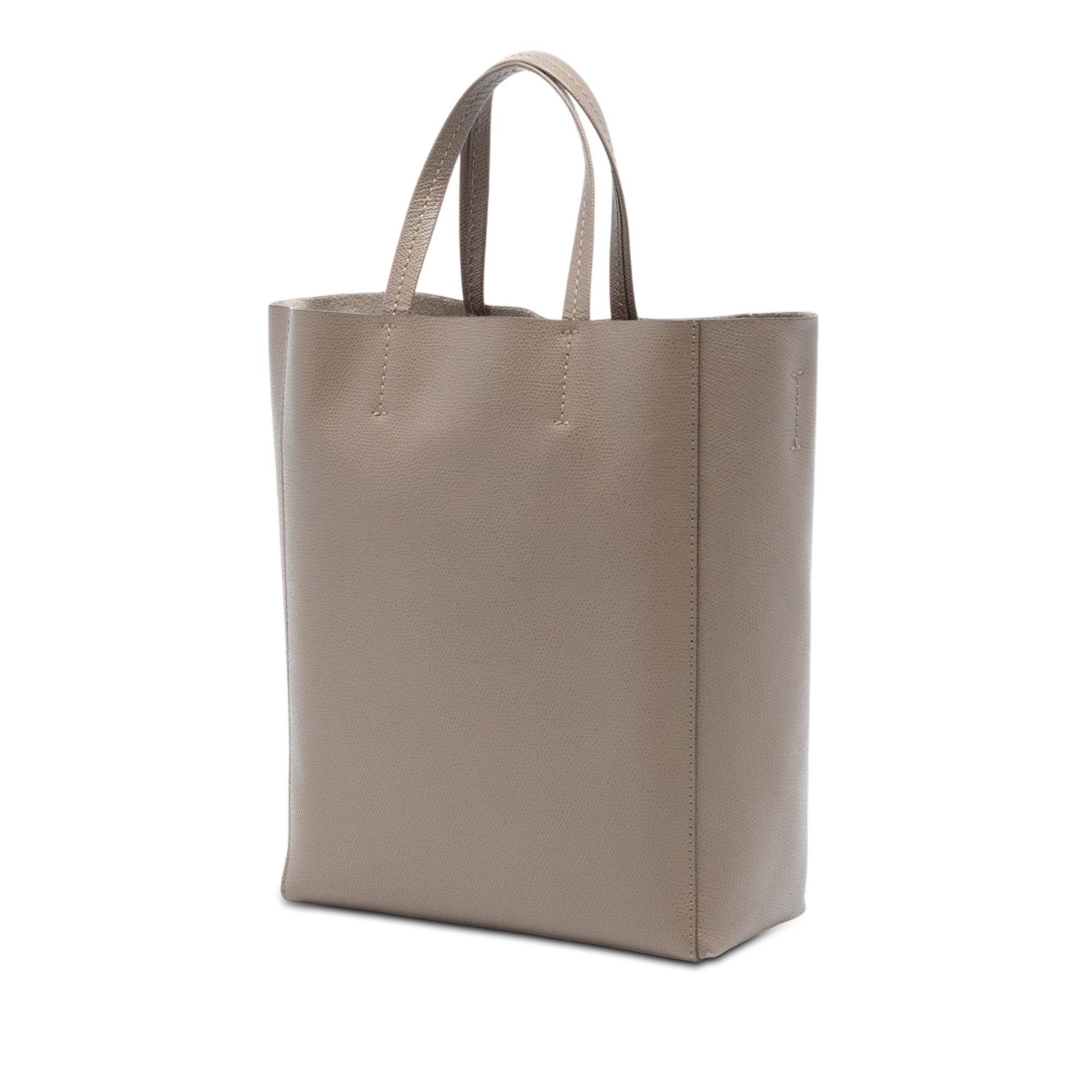 Small Grained Calfskin Vertical Cabas Satchel - Image 2