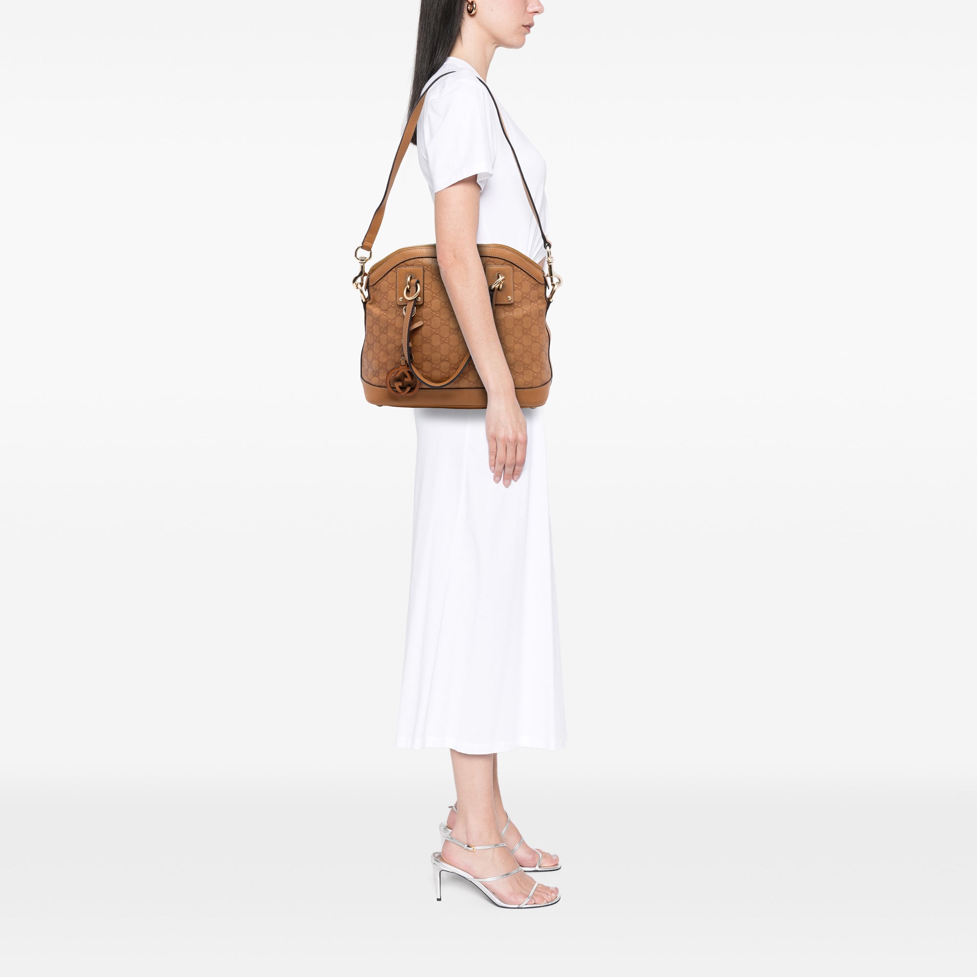 Medium Guccissima Charm Dome Satchel - Image 7