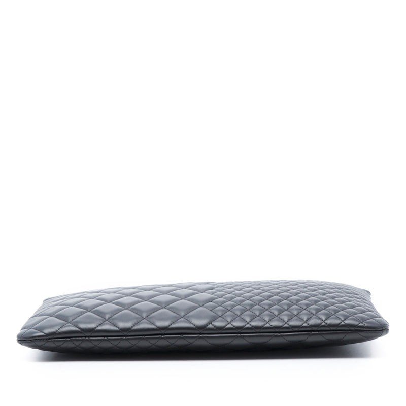 Large Bi Quilted Lambskin O Case Clutch - Image 3