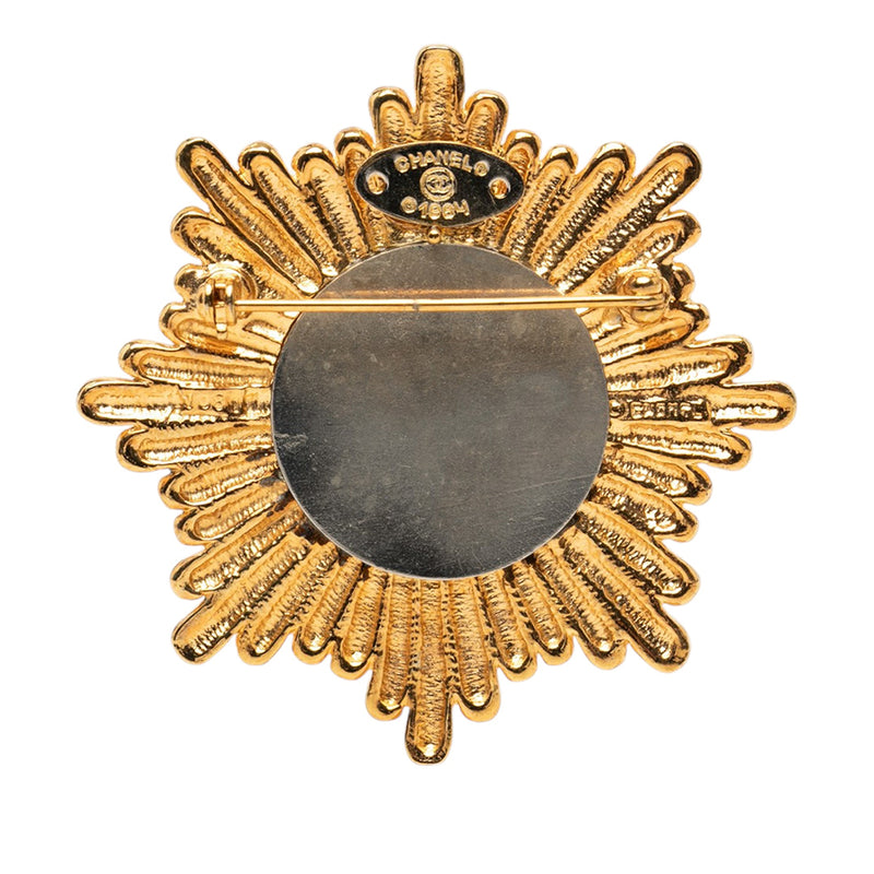 CC Gold Plated Starburst Brooch - Image 2