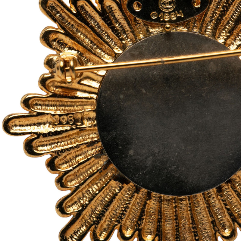 CC Gold Plated Starburst Brooch - Image 4