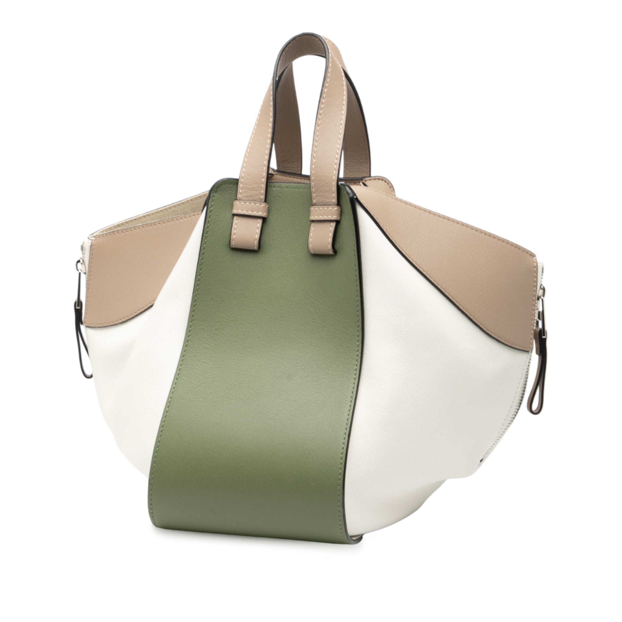 Small Tricolor Soft Grained Calfskin Hammock Bag - Image 2
