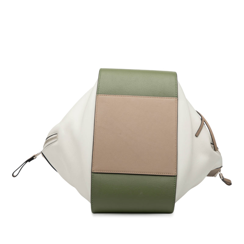 Small Tricolor Soft Grained Calfskin Hammock Bag - Image 3