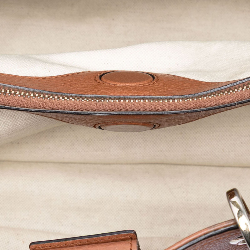 Medium Calfskin Bamboo Shopper Satchel - Image 4