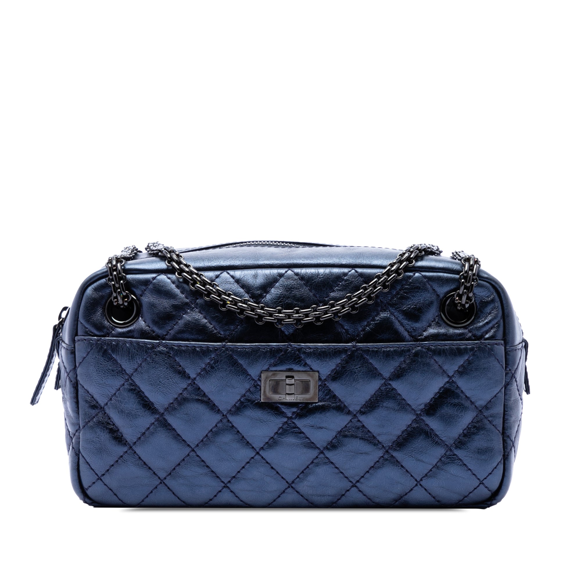 Medium Metallic Quilted Aged Calfskin Reissue Camera Bag - Image 1