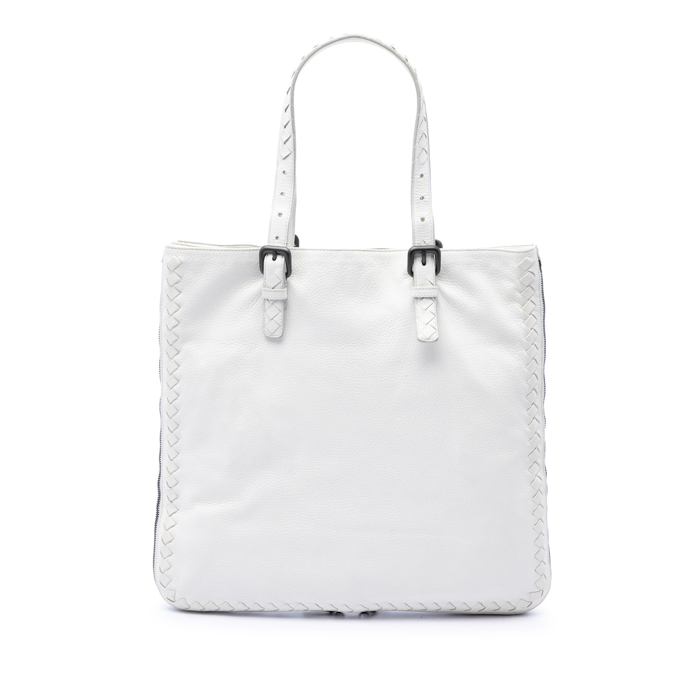 Intrecciato Trimmed Cervo Zip Around Expandable Tote - Image 1