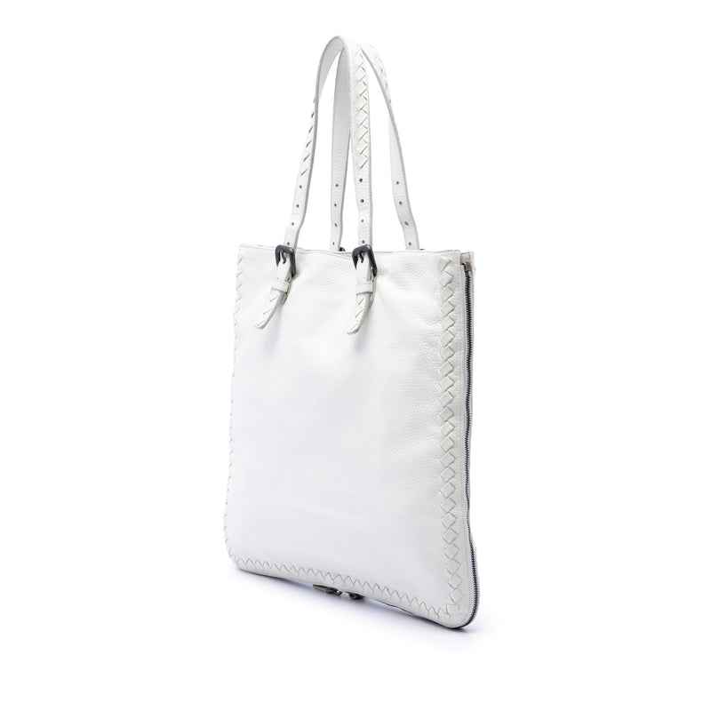 Intrecciato Trimmed Cervo Zip Around Expandable Tote - Image 2