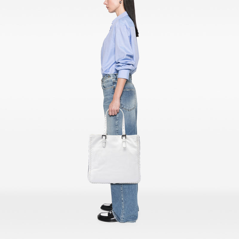 Intrecciato Trimmed Cervo Zip Around Expandable Tote - Image 6