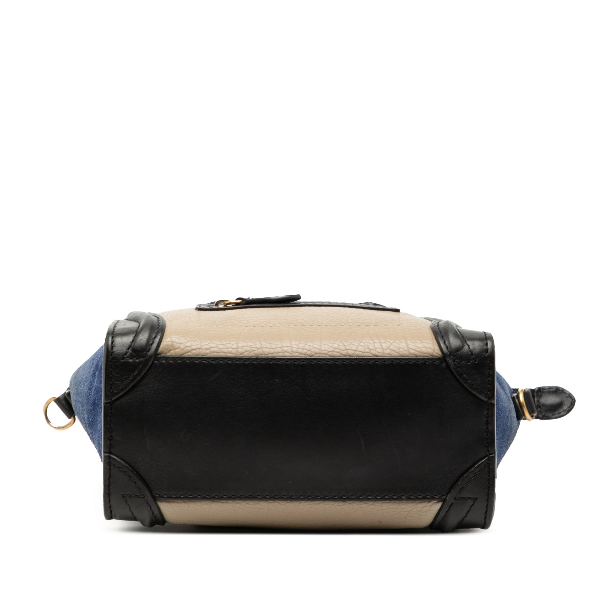 Nano Tricolor Calfskin and Suede Luggage Tote - Image 3